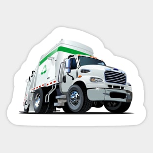 Cartoon Garbage Truck Sticker